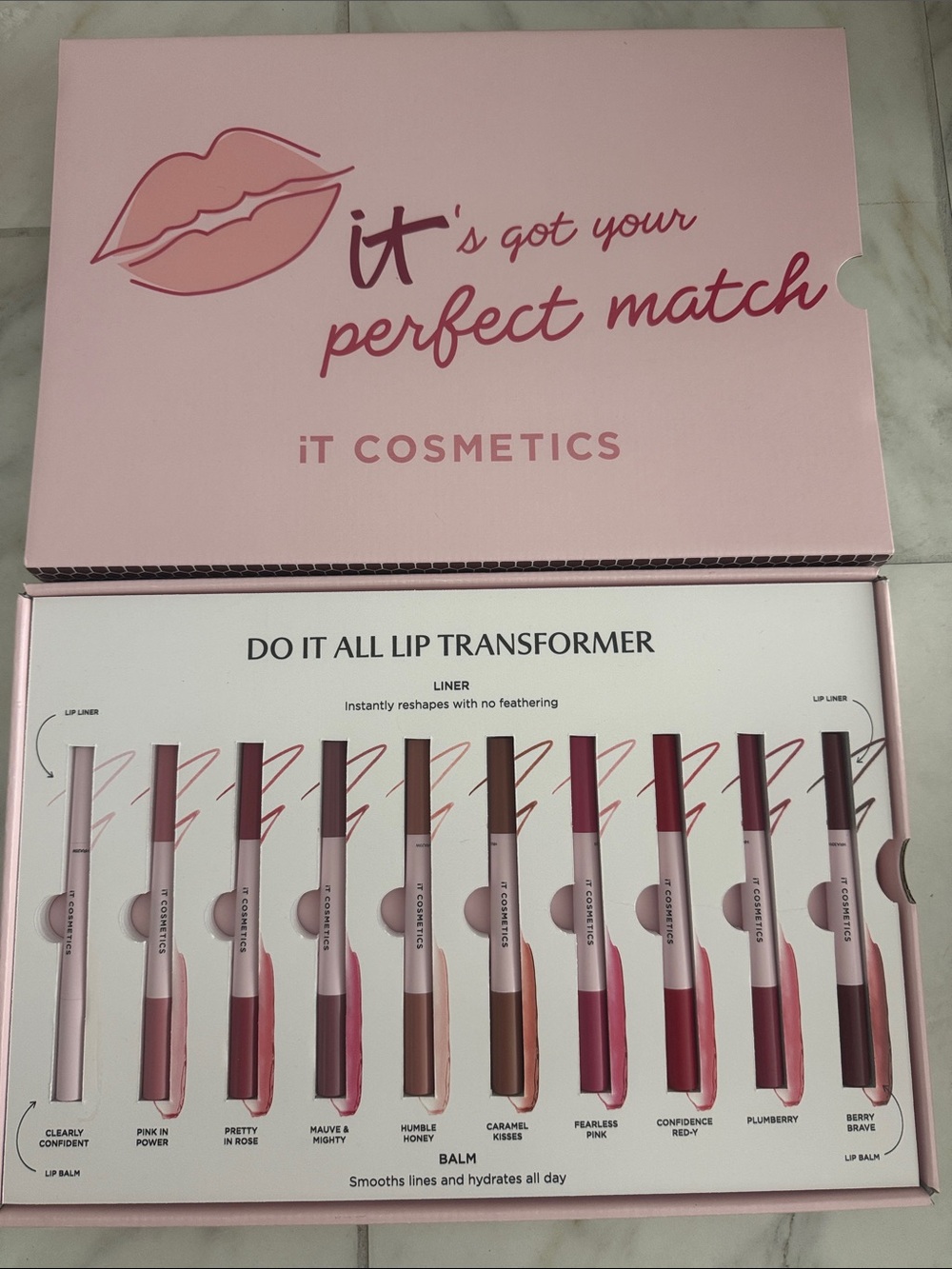 IT Cosmetics Do It All Lip Transformer Hydrating Lip Balm + Lip Liner set